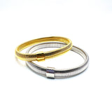 Coppia Bracciali Tubogas acciaio 0,8 mm Silver e Dorato
