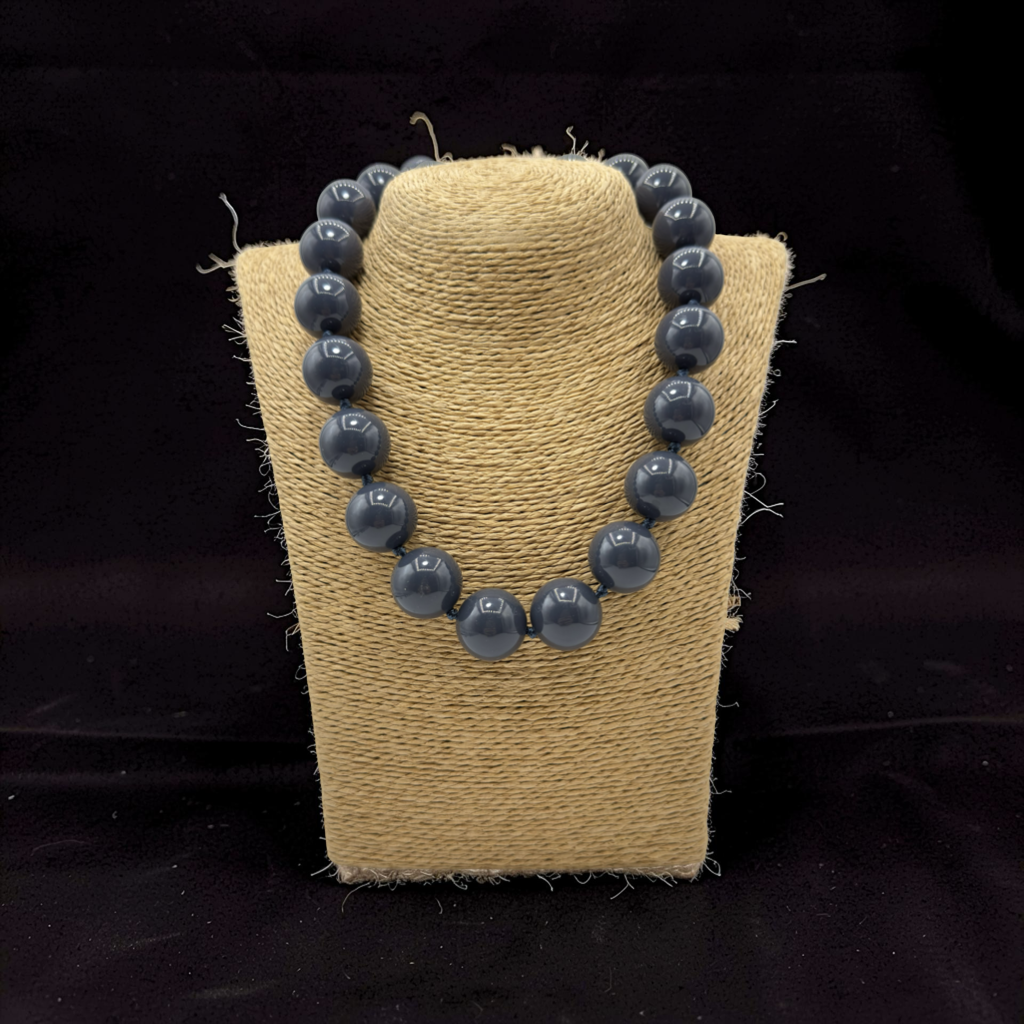 Collana sfere in Resina Grigio Fume’