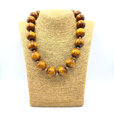 Collana sfere in Resina Occhio di Tigre