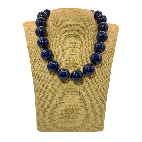 Collana sfere in Resina Blu scuro