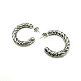 Orecchini Cerchio Torcione Acciaio inossidabile