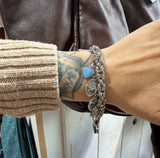 Bracciale Bizantina Cuori Sacri acciaio inossidabile pervinca