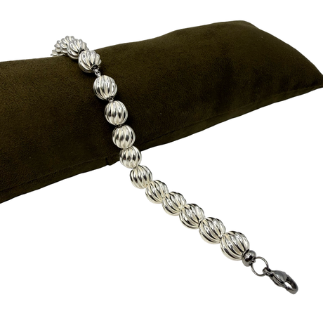 Bracciale Sfere ritorte big Argento925 Corno