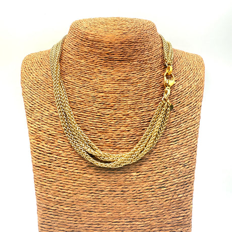 Collana Multifili Spiga Dorata