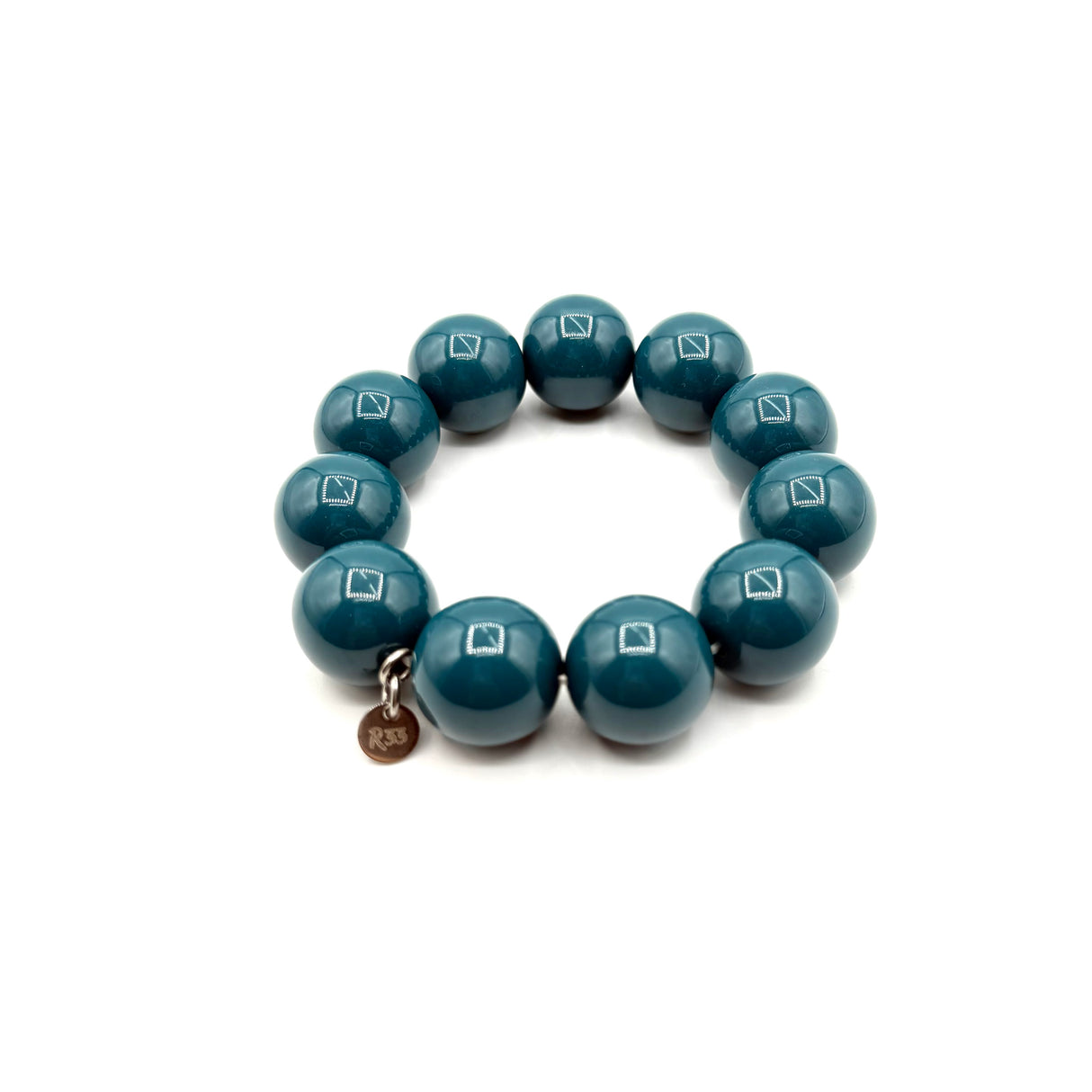 Bracciale sfere in Resina Ottanio