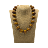 Collana sfere in Resina Occhio di Tigre
