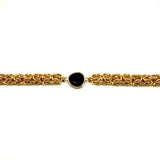 Bracciale Bizantina Dorata e pietra semipreziosa Black