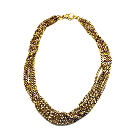 Collana Multifili Spiga Dorata