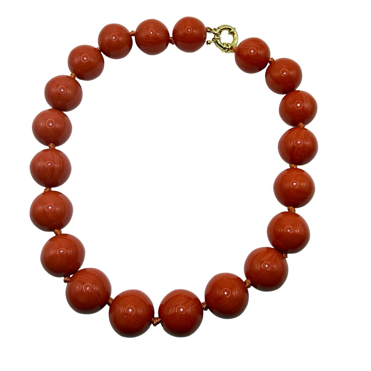 Collana sfere in Resina Arancio Coral