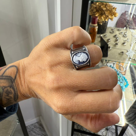 Cammeo Blu Argento925