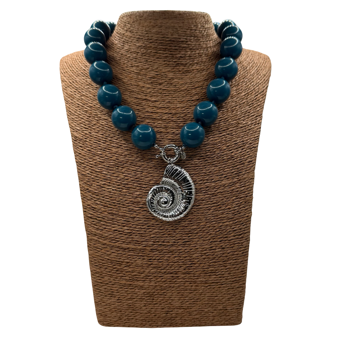 Collana Resina Conchiglia Acciaio