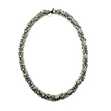 COLLANA BIZANTINA CON ANELLI RITORTI 0,8 MM
