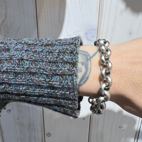 Bracciale Maglia Rolò Alluminio satinata