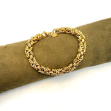 Bracciale Bizantina dorata 8 mm acciaio inossidabile