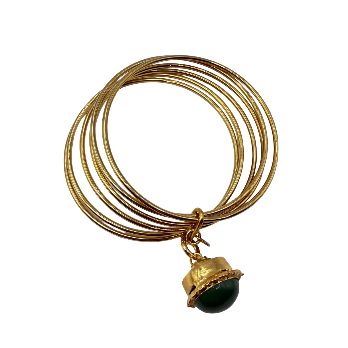 Bracciale 6 fili Lanterna Campana Verde