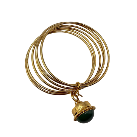 Bracciale 6 fili Lanterna Campana Verde
