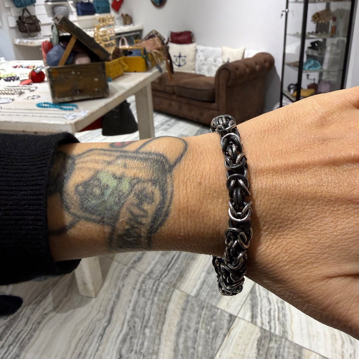 Bracciale Bizantina media Canna di Fucile