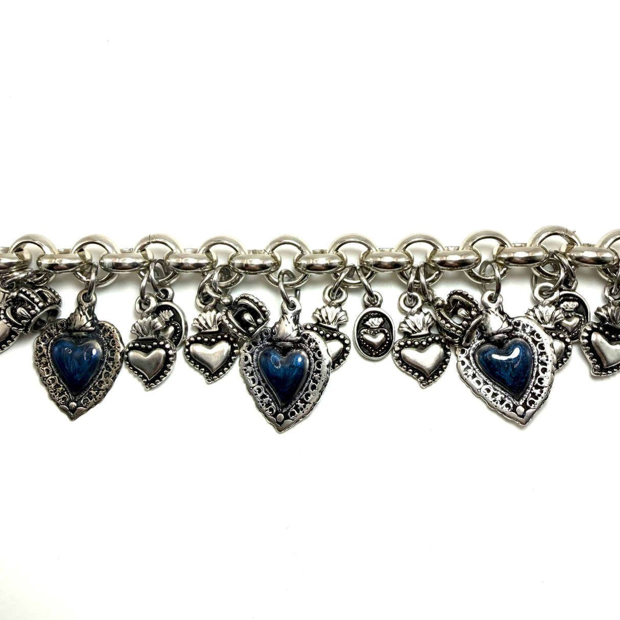 BRACCIALE LUCKY CUORE SACRO BLUE 3 CUORI