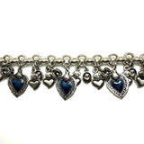 BRACCIALE LUCKY CUORE SACRO BLUE 3 CUORI