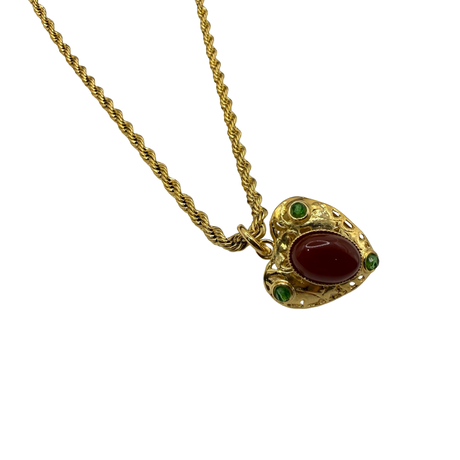 Collana Lanterna Cuore Giada Corniola