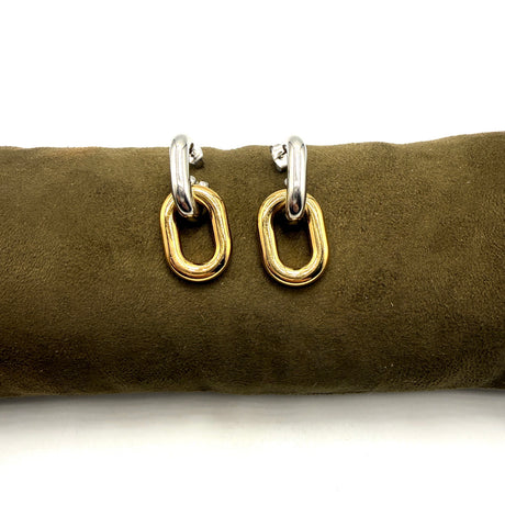 Orecchini doppia rolò silver e dorati