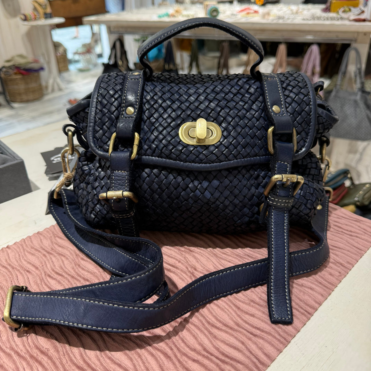 Borsa Dobby Blu