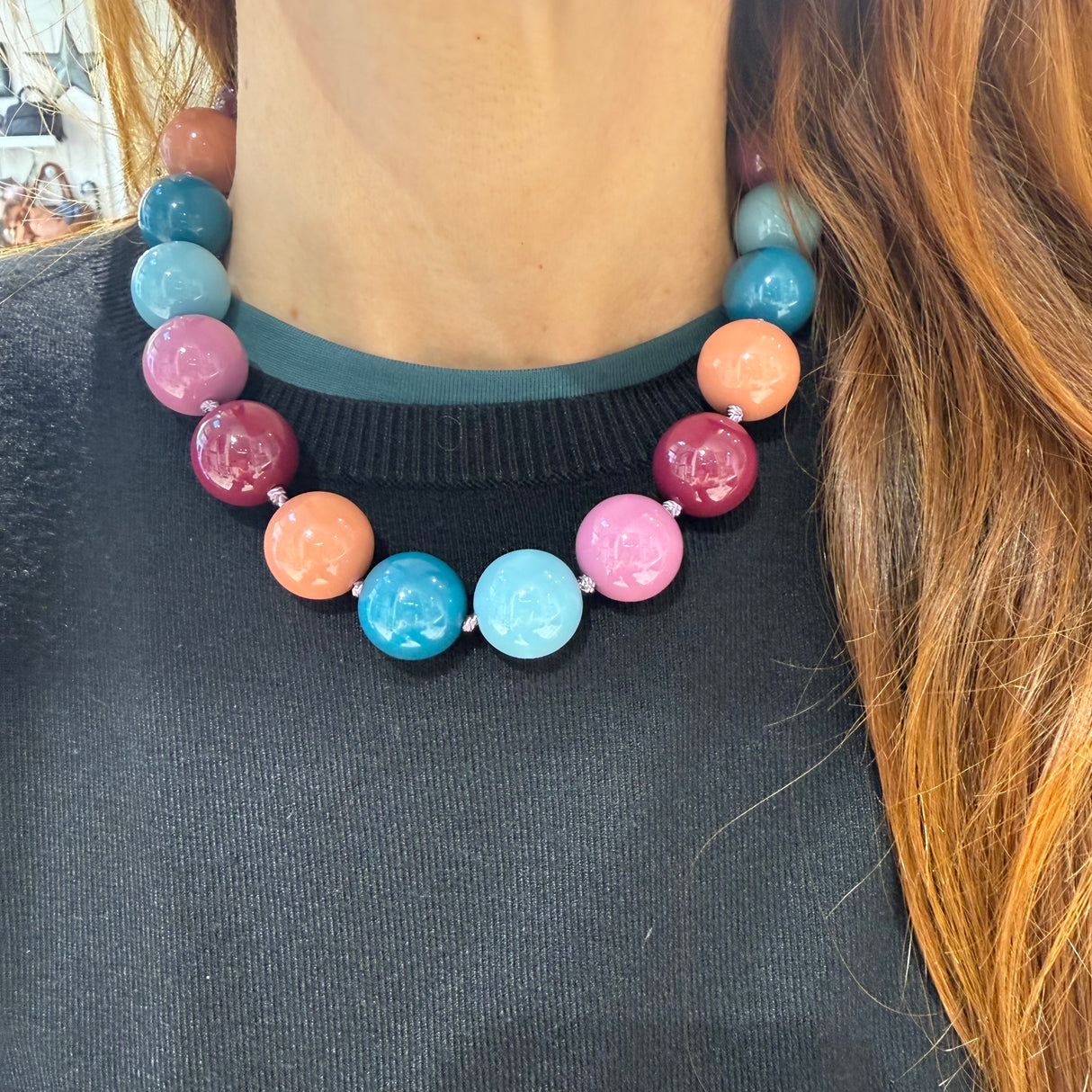 Collana sfere in Resina Multicolor 4