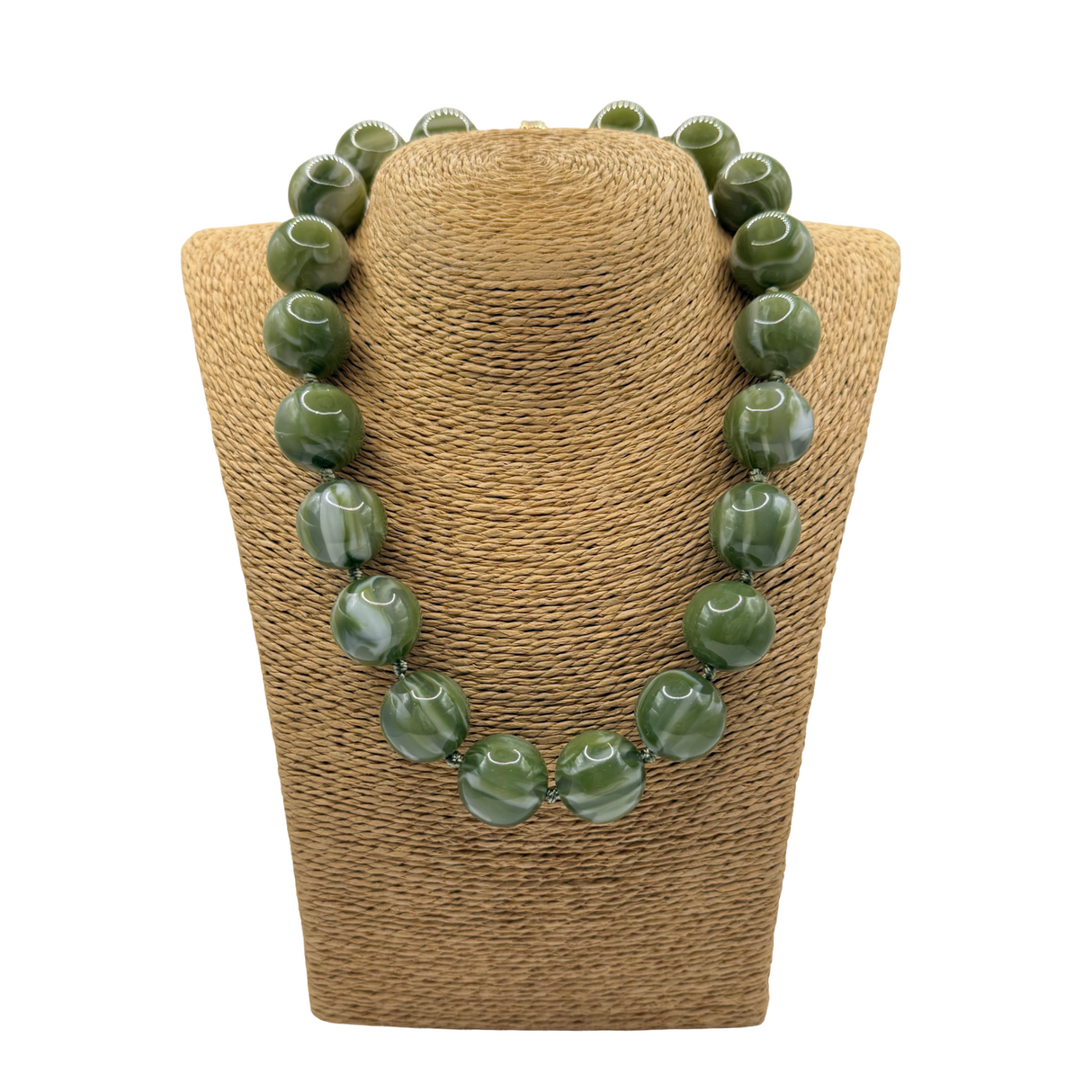 Collana sfere in Resina Verde Giada