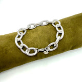 Bracciale Rolò martellato silver in acciaio inossidabile