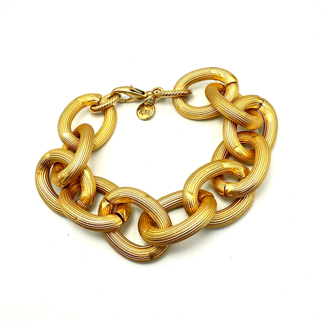 Bracciale Rolo' Oro opaco rigato