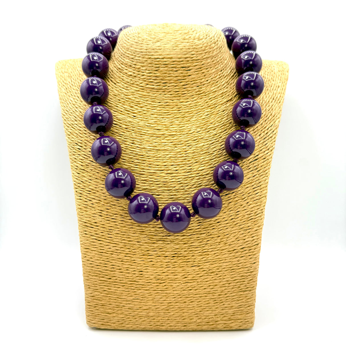 Collana sfere in Resina Viola