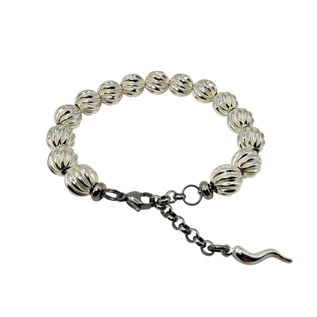 Bracciale Sfere ritorte big Argento925 Corno