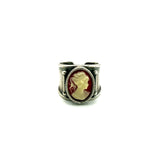 Cammeo Donna Rosso Argento925