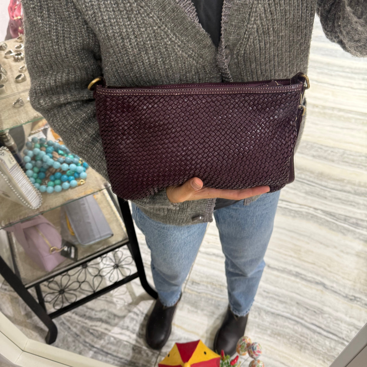 Pochette Intreccio Borgogna