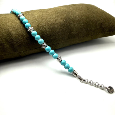 Bracciale pietre e pepite Tartaruga in Acciaio inossidabile