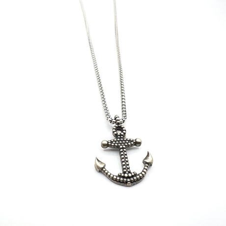 Collana Ancora puntinata Argento925