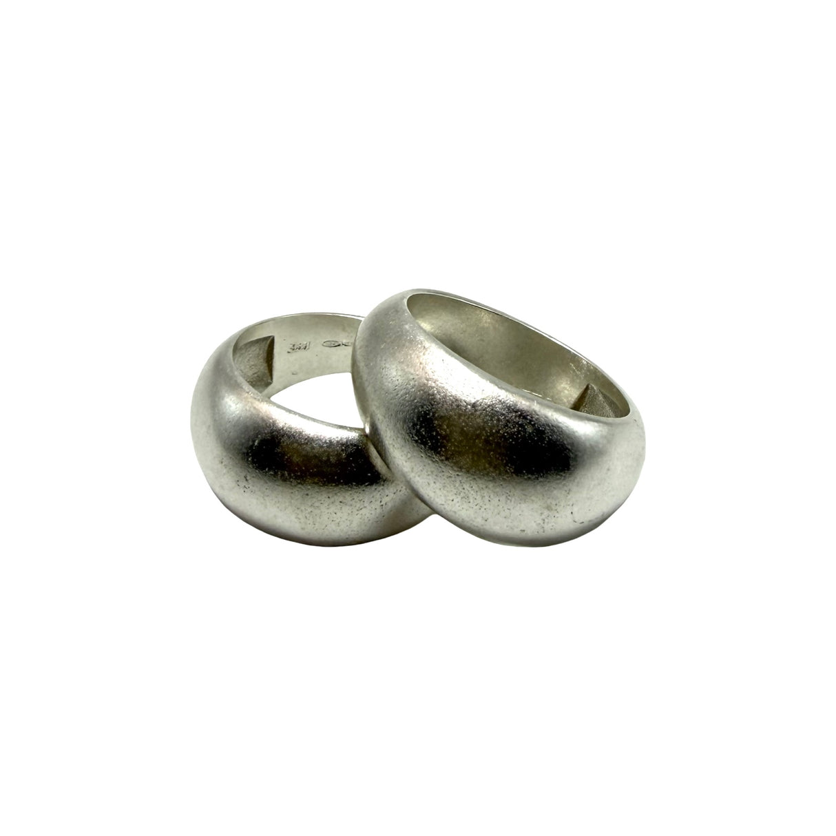 Doppia Fascia Bombata Satinata Argento925