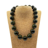 Collana sfere in Resina Multicolor Verde Mélange
