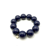 Bracciale sfere in Resina Blu Scuro