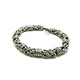 Bracciale Bizantina con anelli ritorti 0,8 mm