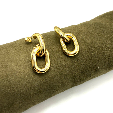 Orecchini doppia rolò dorati