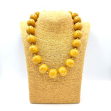 Collana sfere in Resina Occhio di Tigre dorato