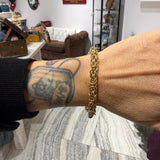 Bracciale Bizantina dorata 6 mm acciaio inossidabile