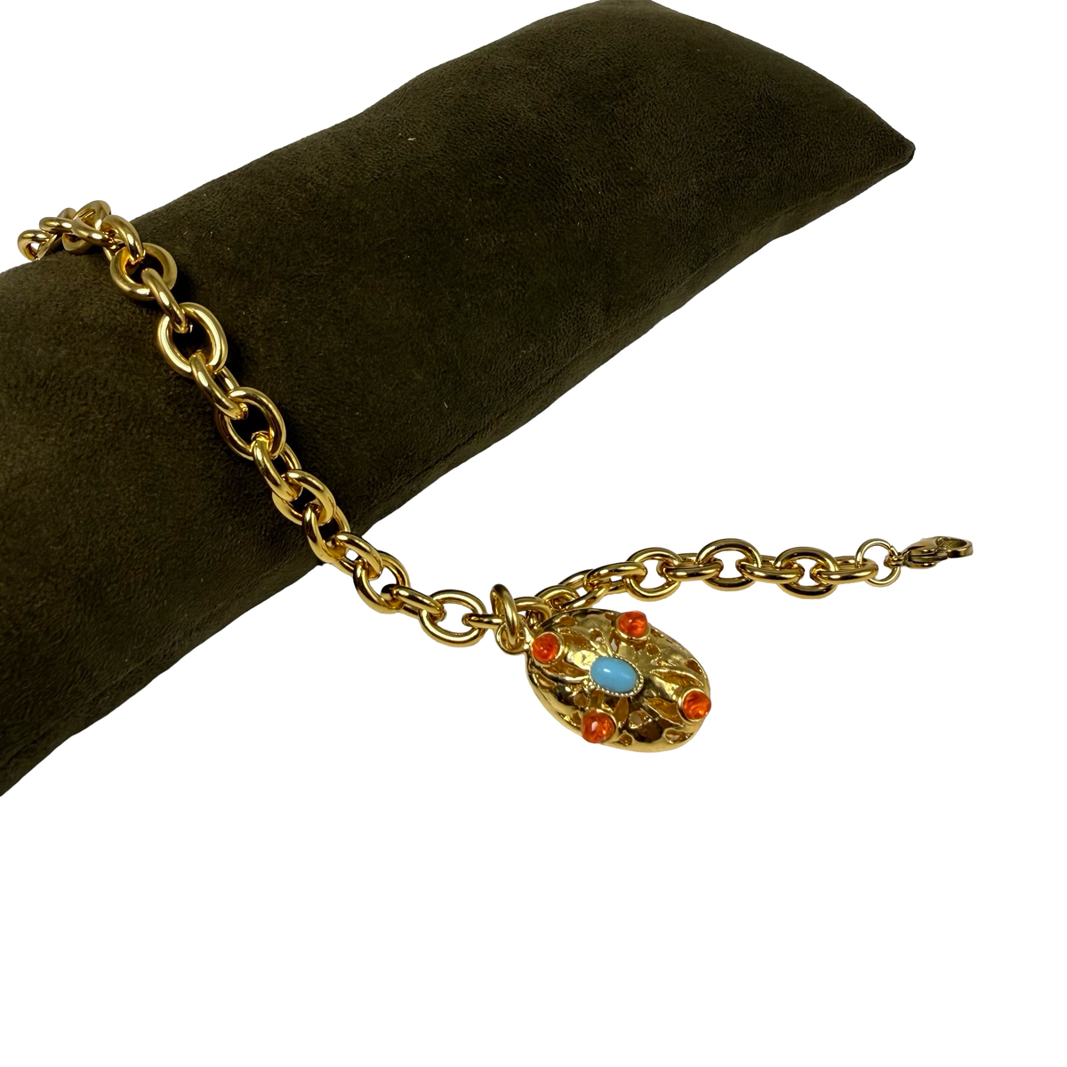 Bracciale 6 fili Lanterna Ovale Turchese e Corniola