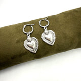 Orecchini Cerchio con Cuore sacro