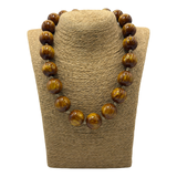 Collana sfere in Resina Occhio di Tigre