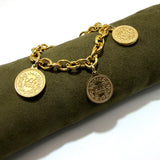 Bracciale monete rolò dorato