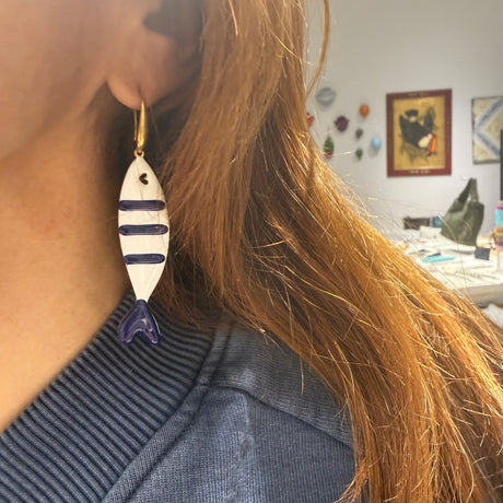 Orecchini Sardina acciaio inossidabile