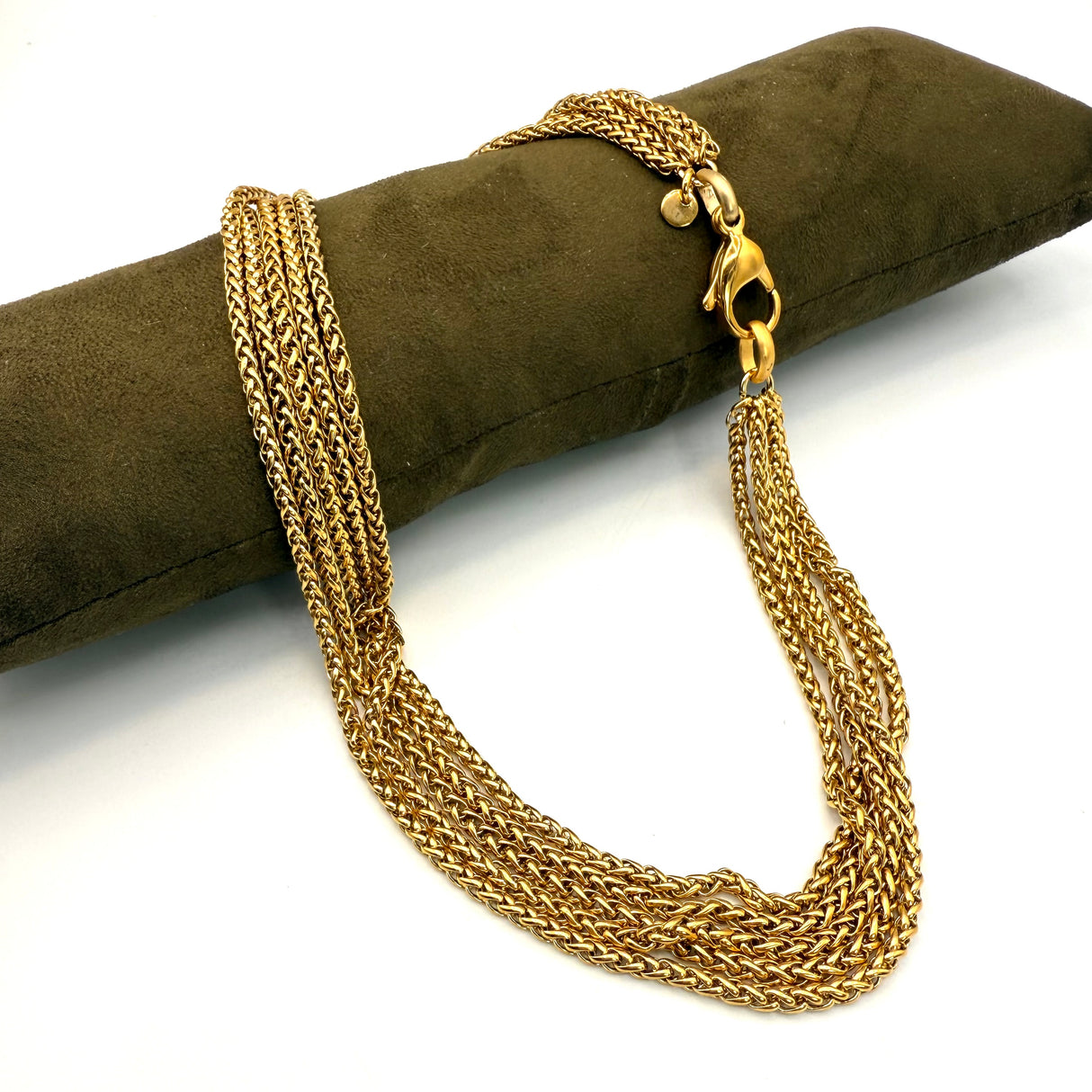 Collana Multifili Spiga Dorata