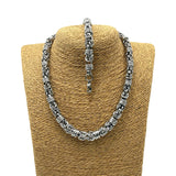 Collana e bracciale Bizantina Anelli ritorti DUO